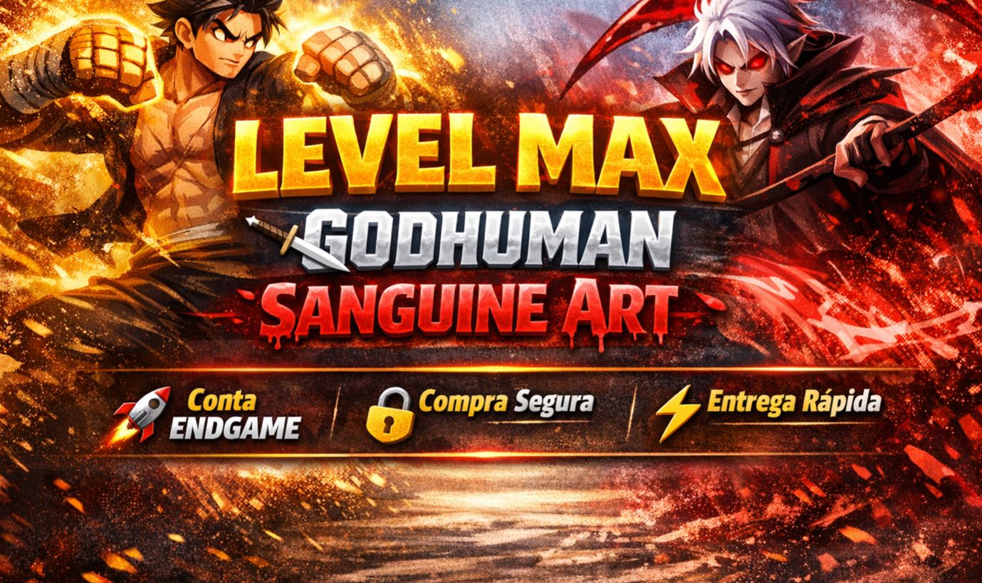Conta Blox Fruits LEVEL MAX + GODHUMAN + SANGUINE ART
