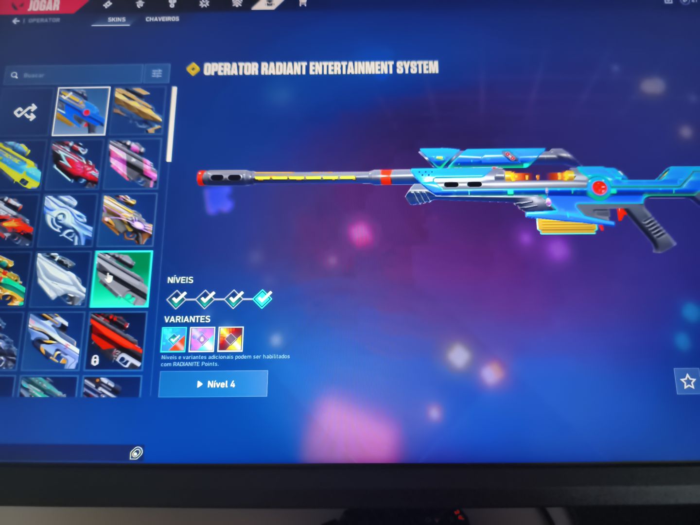 Conta top com banner Champions 2021 e quase 5k gastos