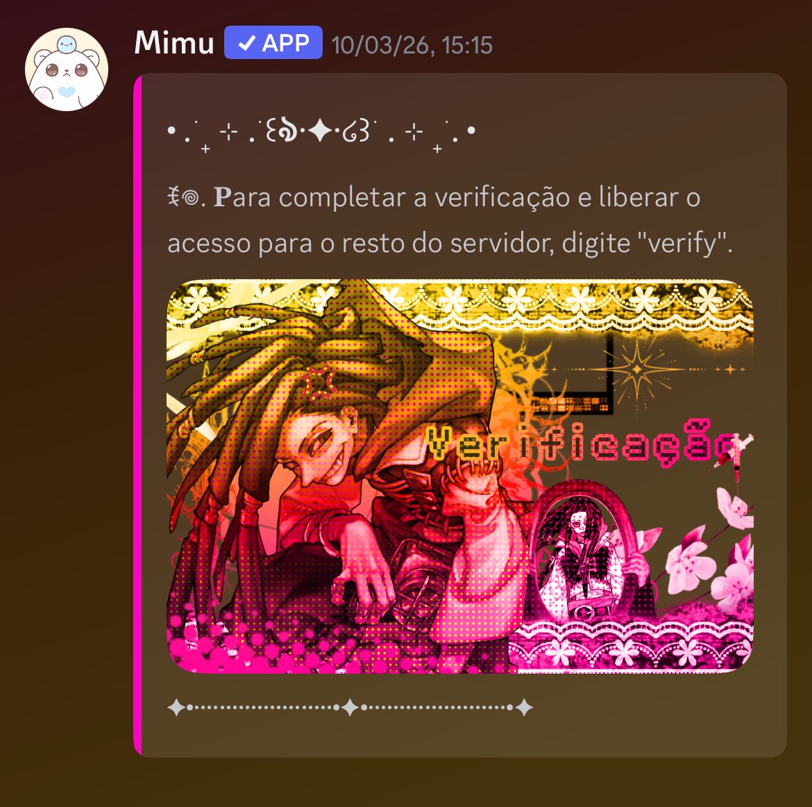 Embeds para Servidor no Discord!