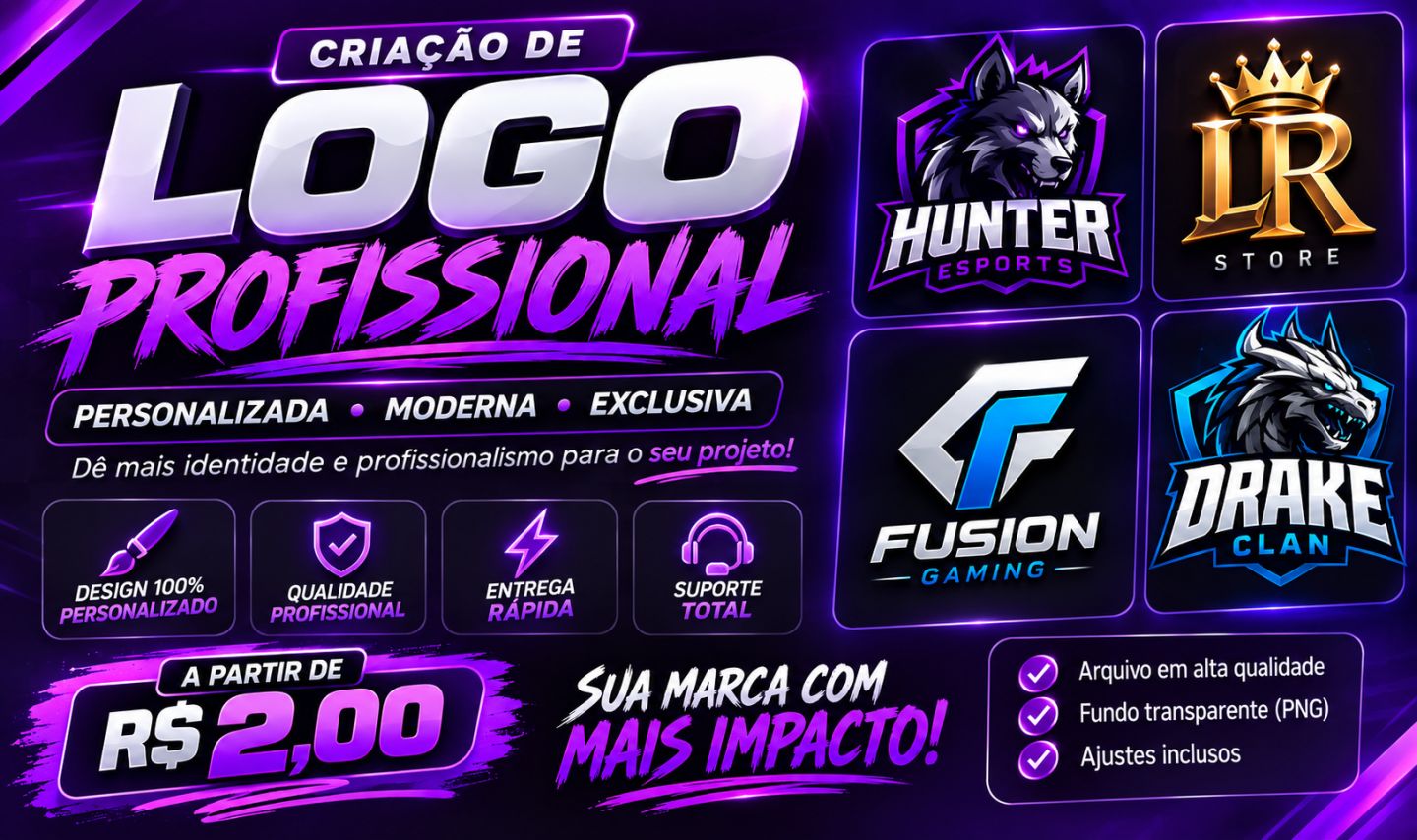 FAÇO SUA LOGO PROFISSIONAL | ENTREGA RÁPIDA