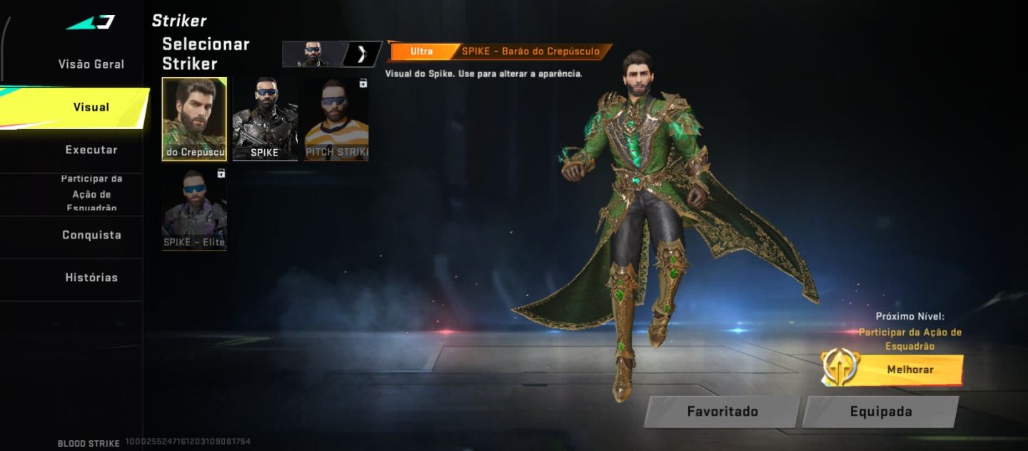 Conta com armas eternas e outros itens, só no ponto de joga
