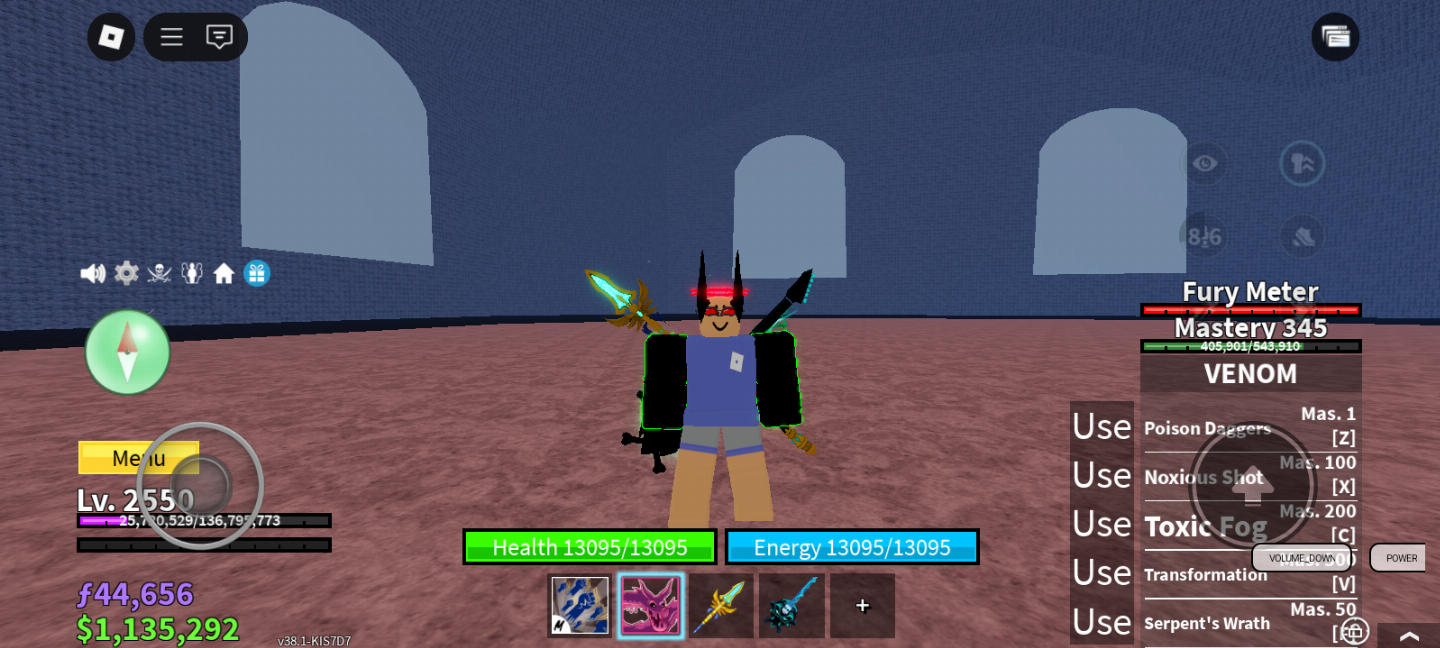 Conta upada em Blox fruits , boa para iniciar no game