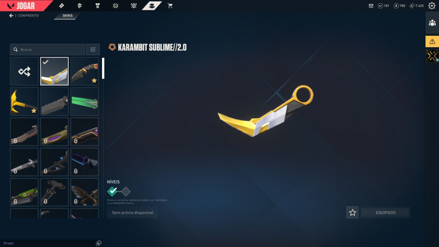 CONTA VALORANT - KARAMBIT SUBLIME//2.0 (FULL ACESSO) + E-MAIL VINCULADO!