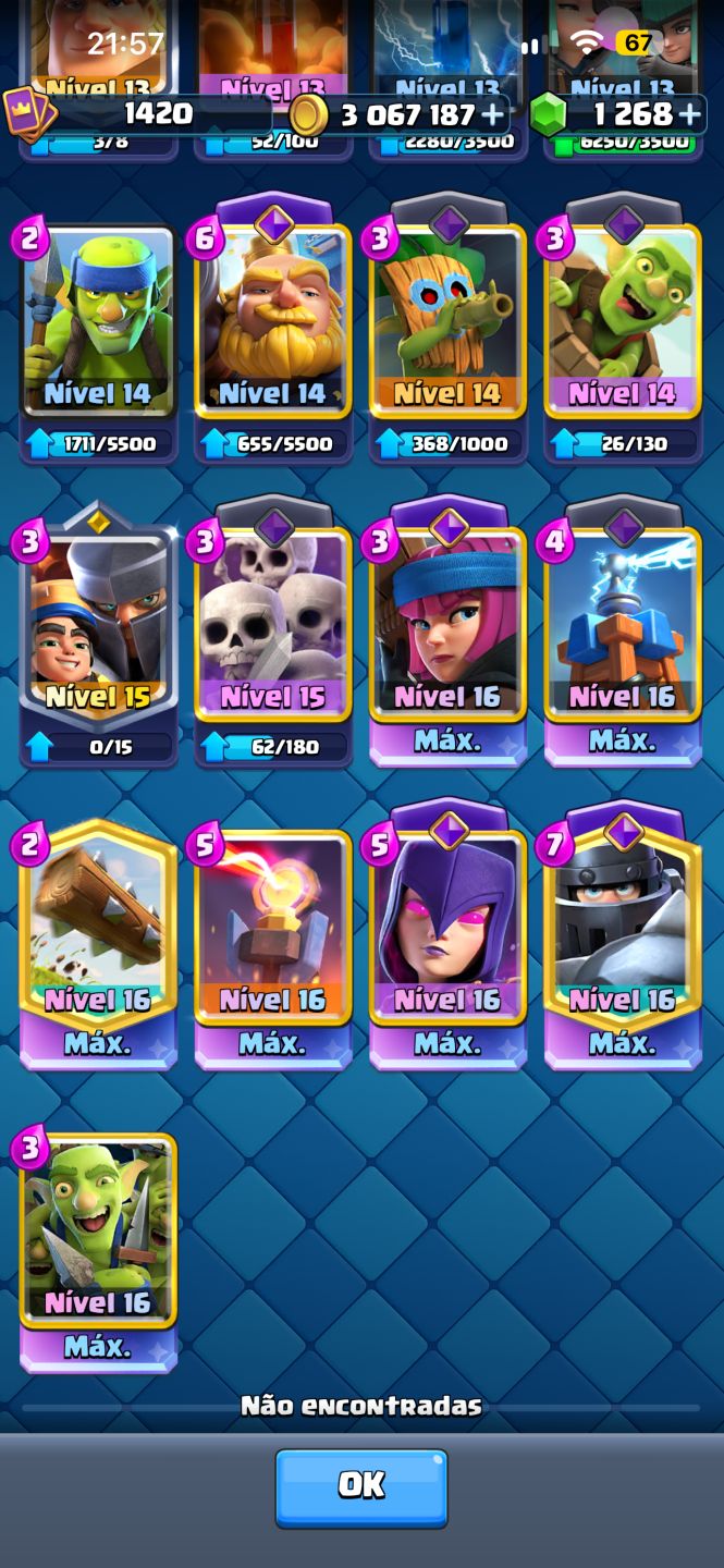 Conta de clash 13.800K