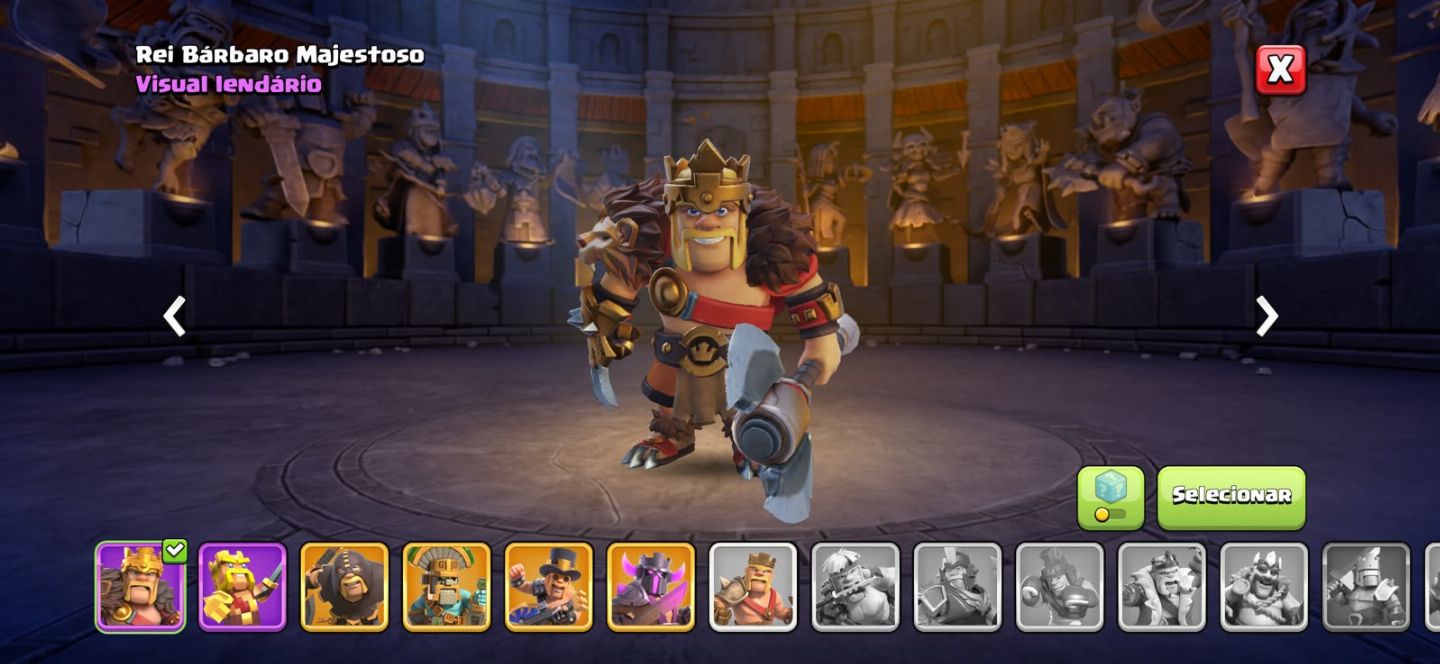 CV 16 CLASH OF CLANS COM VÁRIAS SKINS E MUITO UPADA