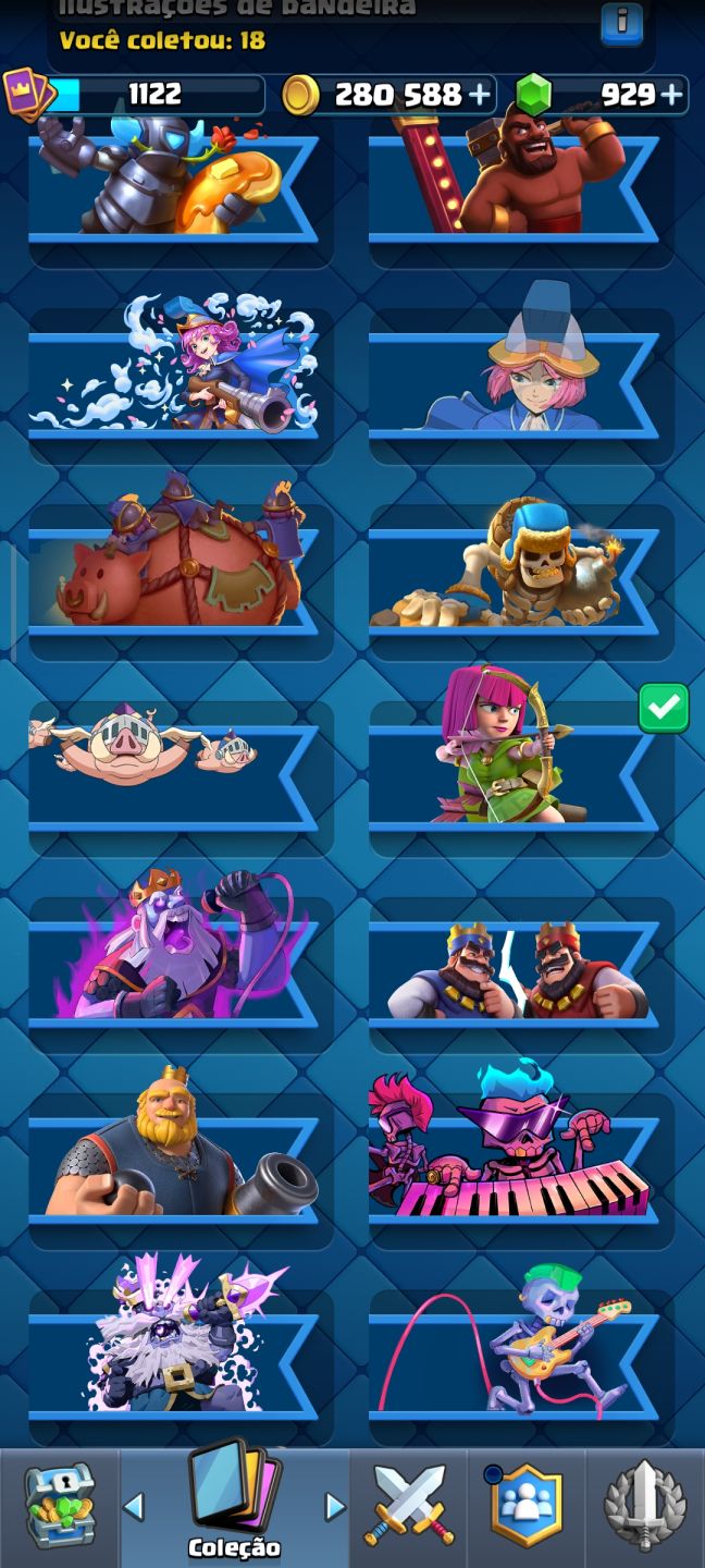 CONTA CLASH ROYALE | BRUXA EVOLUÍDA LVL 14 | 7241 TROFÉUS | 929 GEMAS + 280.588$