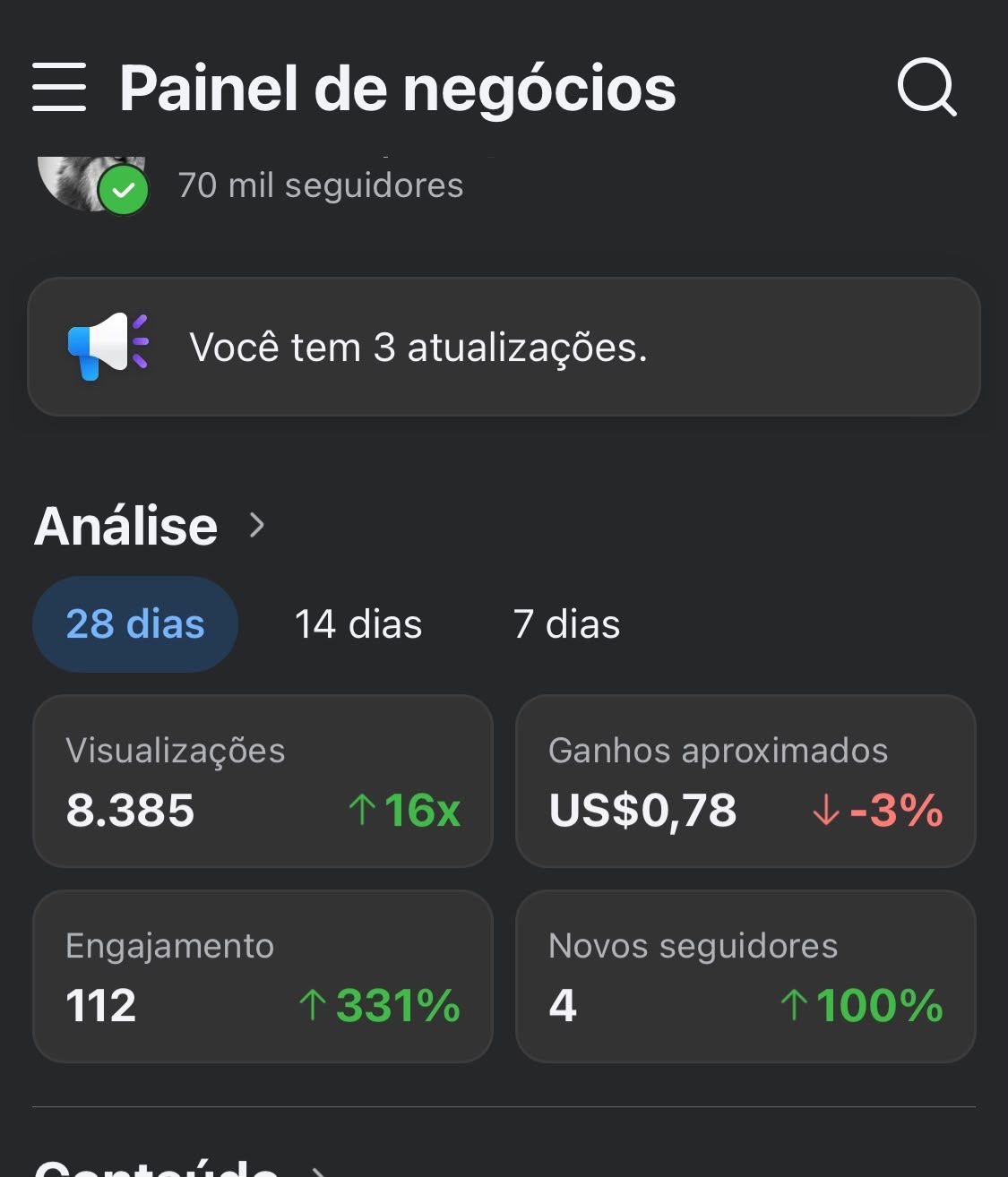 PÁGINA FACE 70K SEGUIDORES REAIS.