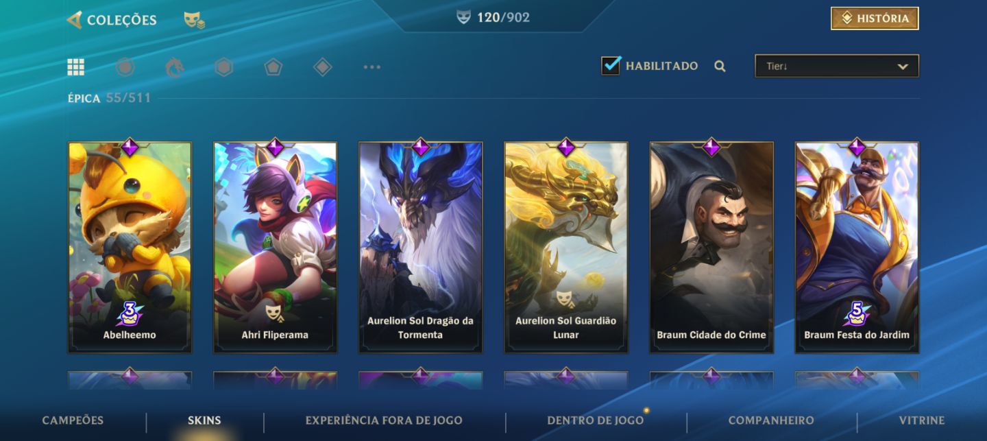 Conta Wild Rift | 4X Challenger | 120 Skins | 2 Cromas Míticos