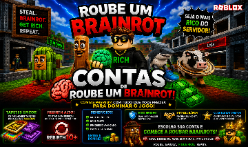 80% DE DESCONTO /Contas de Roube um Brainrot com Tapetes e Rebirth Alto!