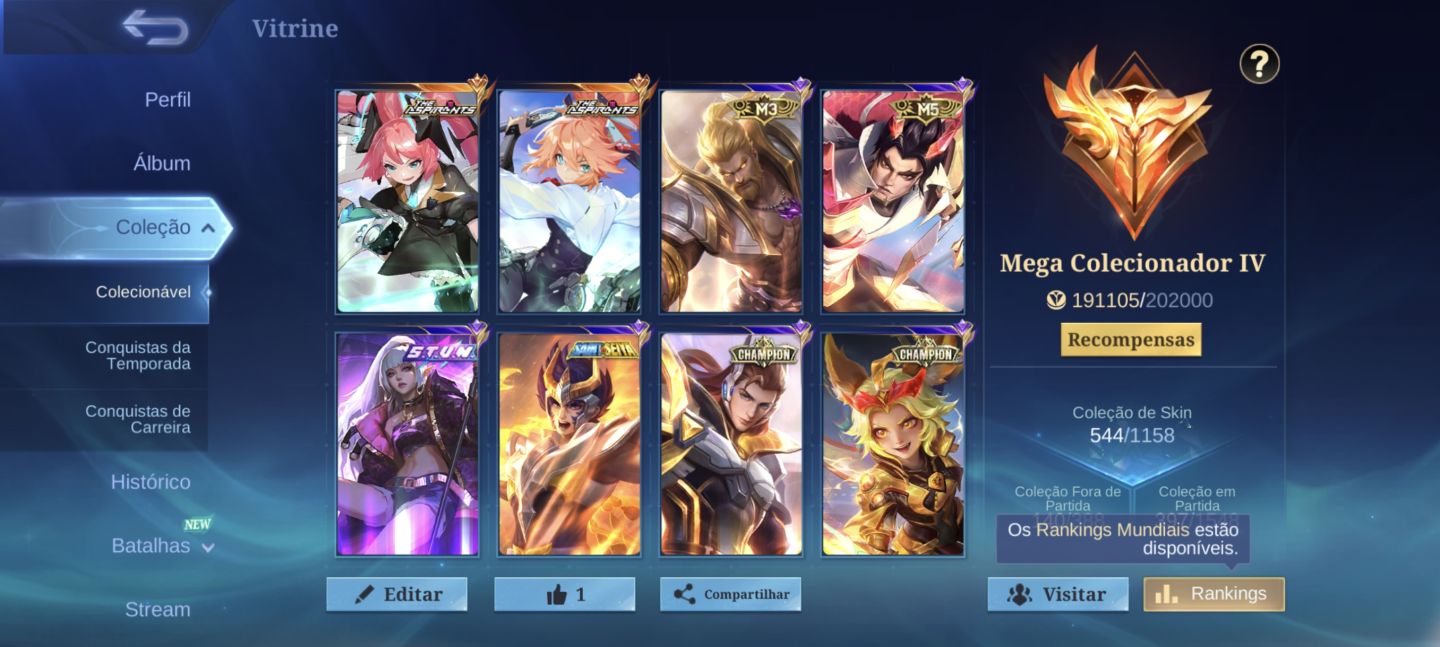 Conta mobile legends assassino