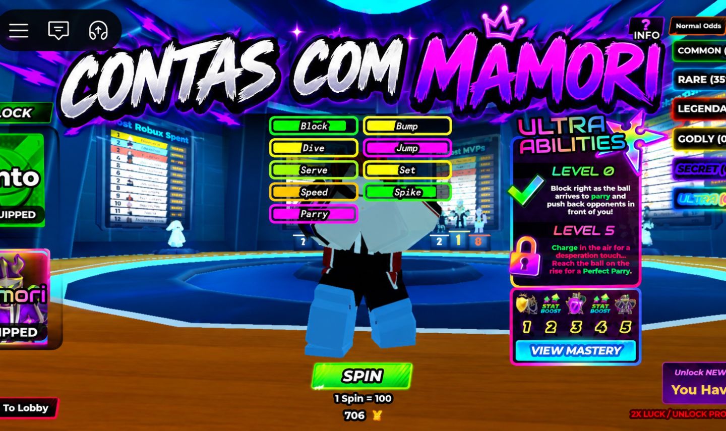 CONTAS COM MAMORI E SLOT LIVRE | VOLLEYBALL LEGENDS