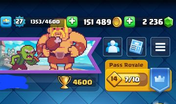 CONTA Clash royale arena 14 + 150k gold + 2k gema, torre nível 10