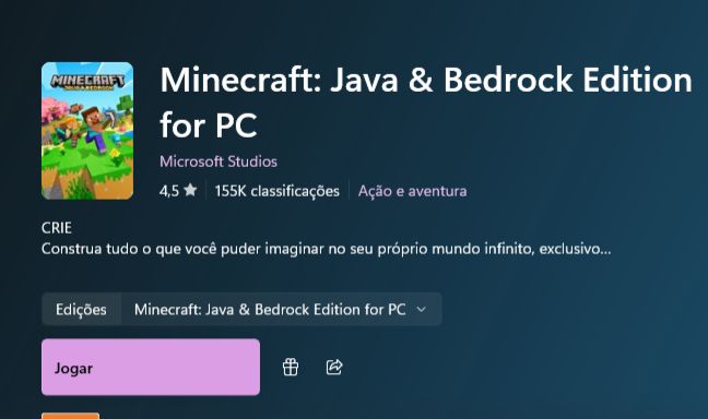 CONTA MINECRAFT ORIGINAL DA MICROSOFT