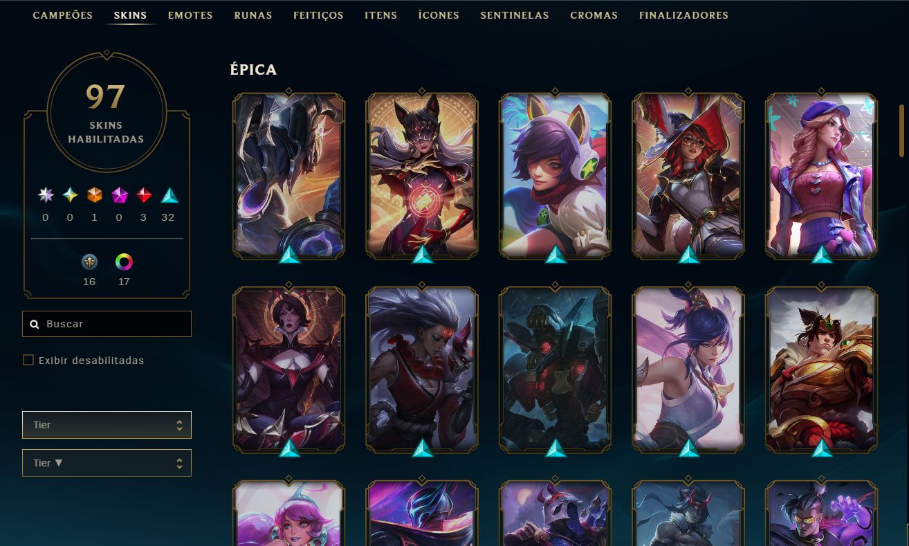 CONTA LOL - SKIN ULTIMATE SERAPHINE KDA - LENDARIAS DARIUS DEUS KATARINA EVELYNN