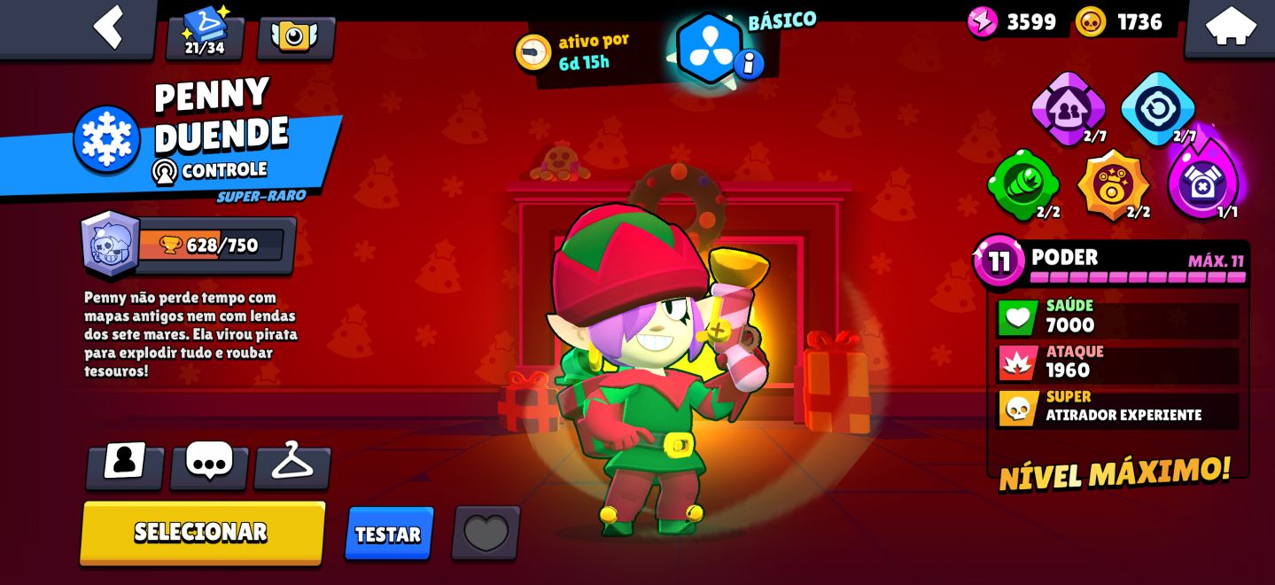 Conta de 2020 com Skins raríssimas do BrawlStars