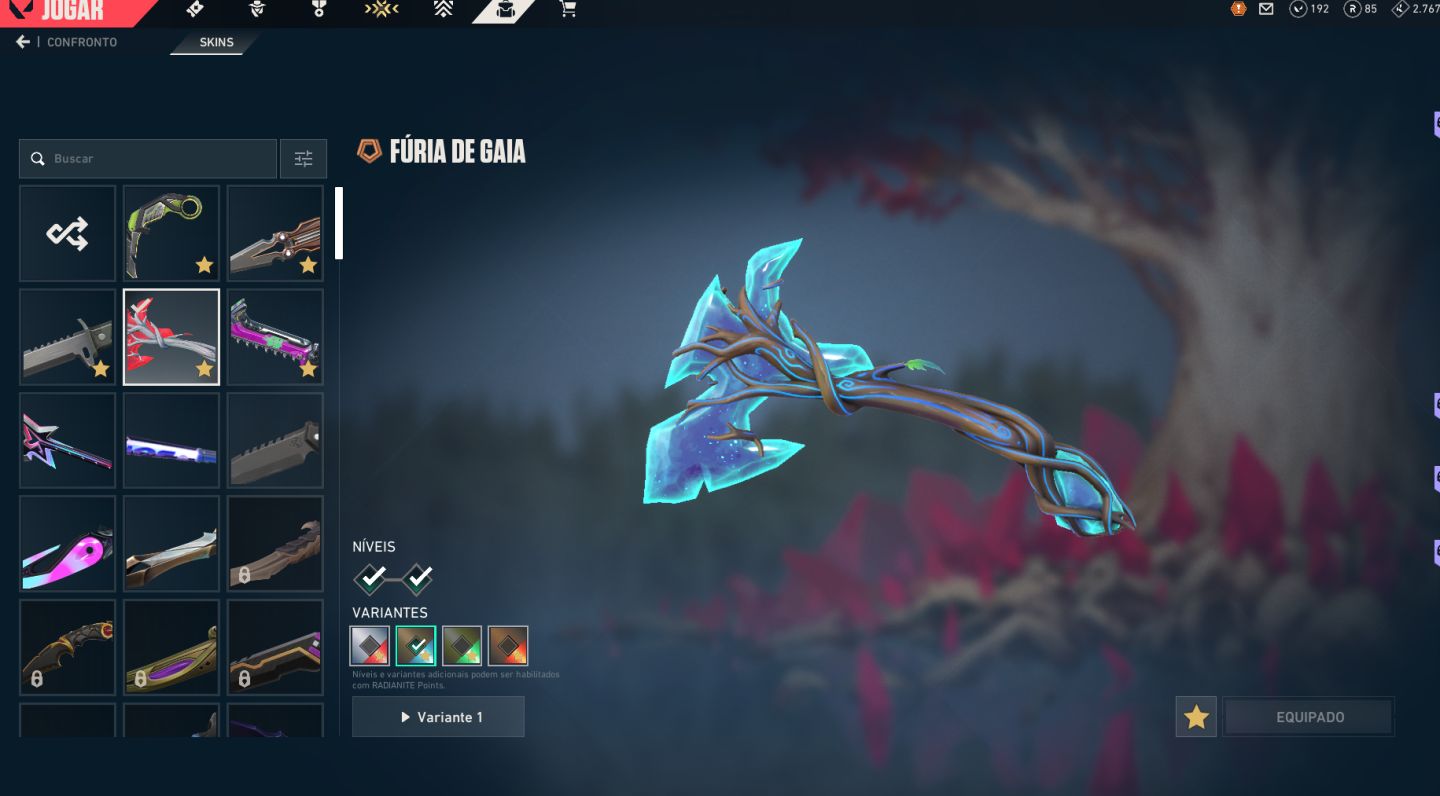 Conta Valorant ascendente 3 com 5 facas e varias outras skins de armas