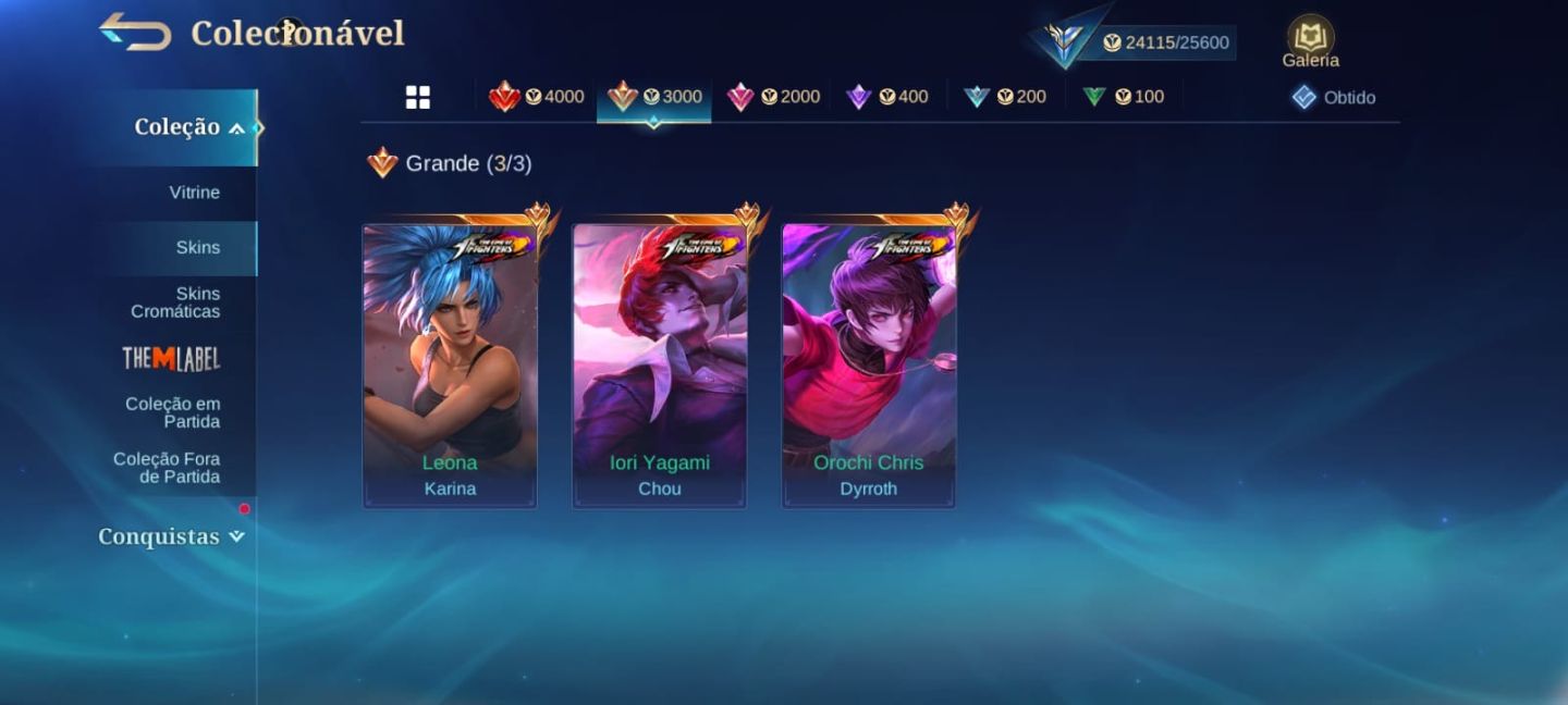 CONTA MOBILE LEGENDS ANTIGA | 80 SKINS | 3 KOF + 3 LUCKY BOX | ACEITO PROPOSTAS