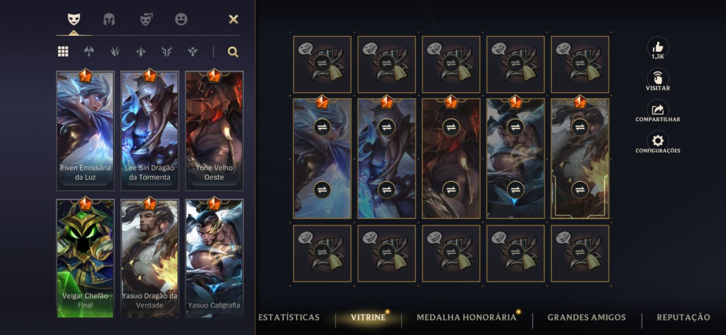 Conta: wild rift ( algumas skins épicas e lendárias inclusas)
