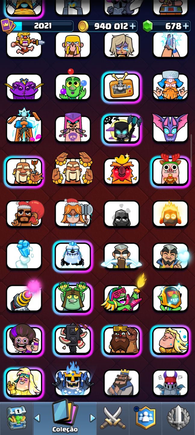 Conta Clash Royale bem encaminhada