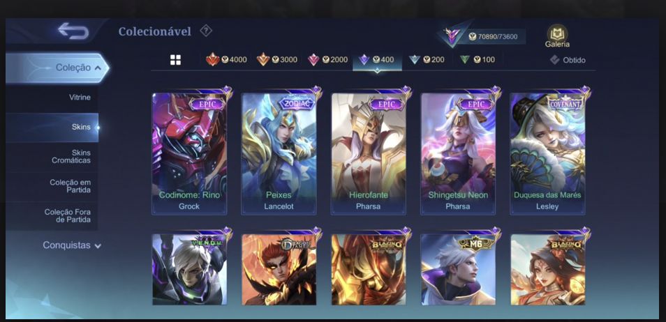 Conta com iori, leona, k dash, selena, alpha