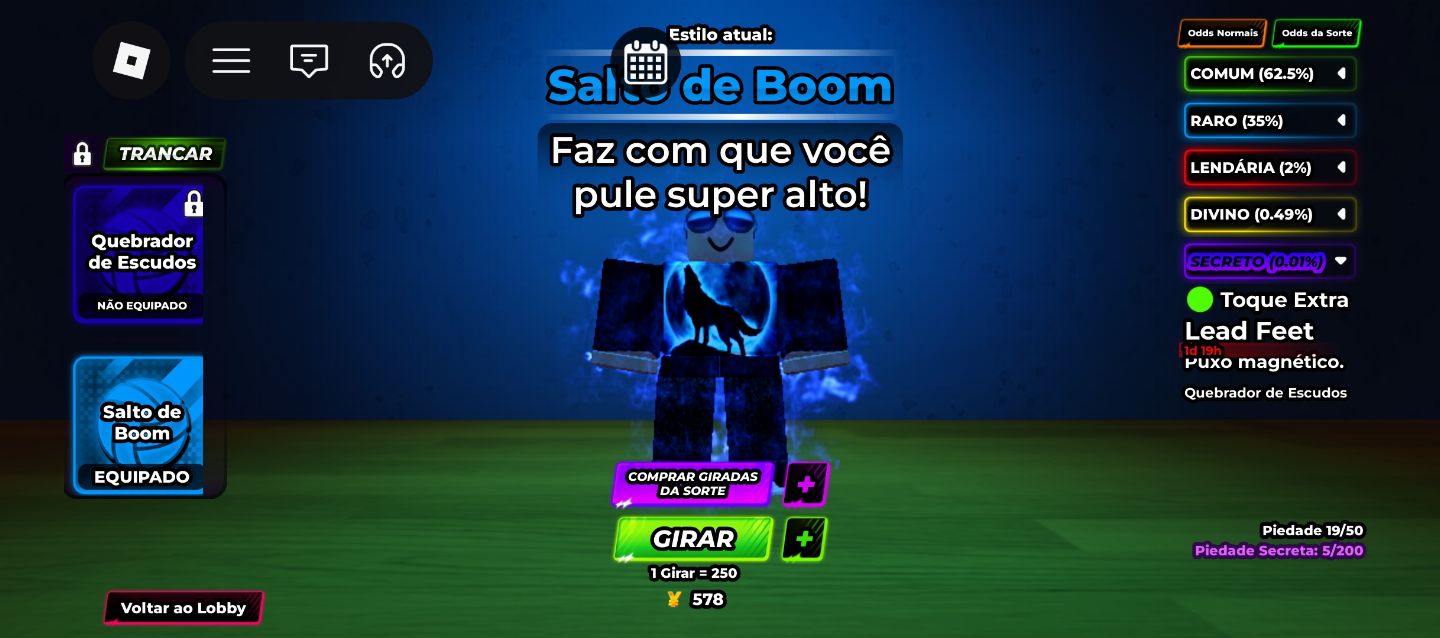 Volleyball legends com três personagens secretos e mais uma habilidade secreta