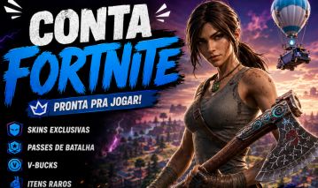 Conta fortnite com Lara croft/machado leviata, skins tryhard