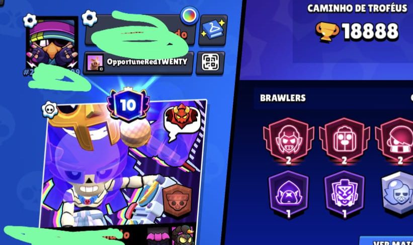Conta Brawl Stars 18.800+ Troféus | 48 Brawlers | Ótima Oportunidade