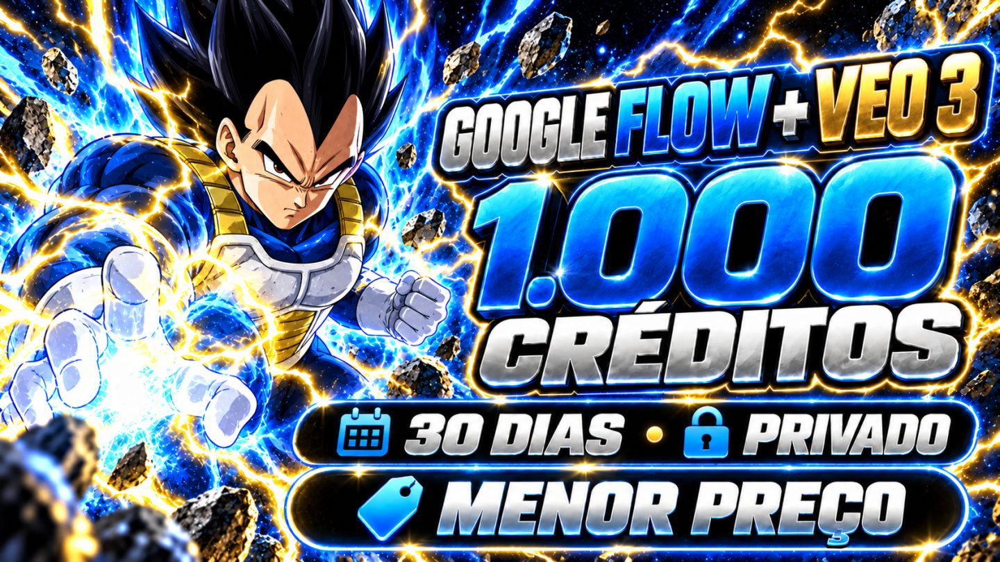 Veo 3.1 + Google Flow + 1000 Créditos para Criar Vídeos Ia + 30 Dias | Seu Gmail