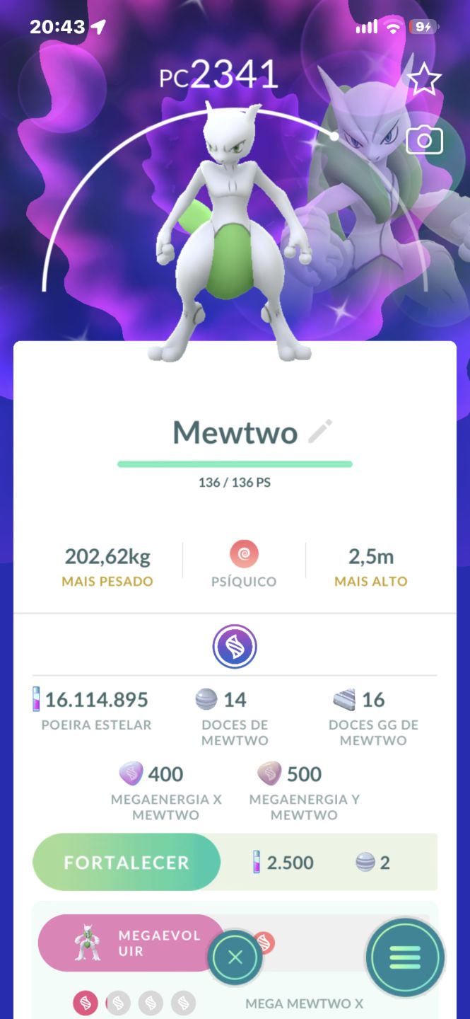 Conta Pokémon to level 71