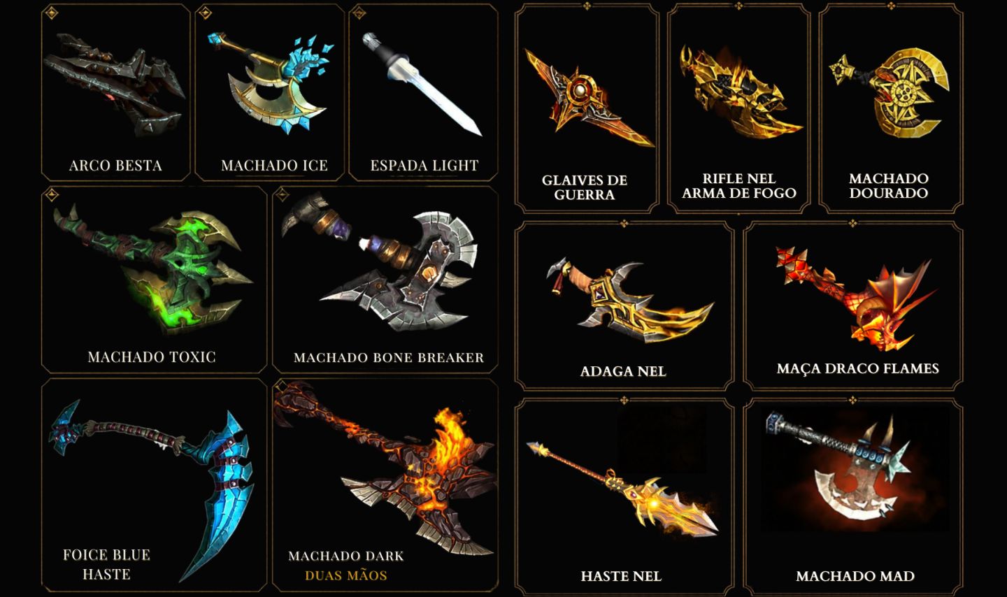 World of Warcraft - Skins de Armas - WoW RETAIL