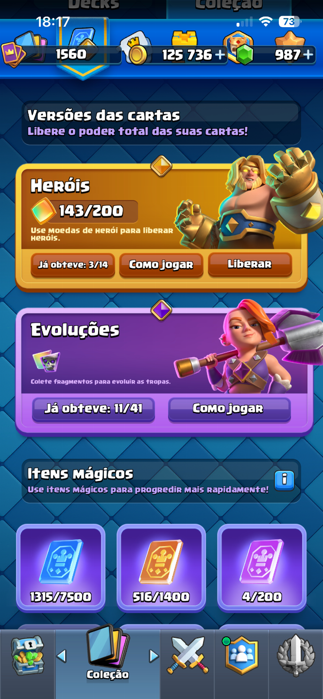 CONTA DE CLASH ROYALE Conta muito bem evoluída!