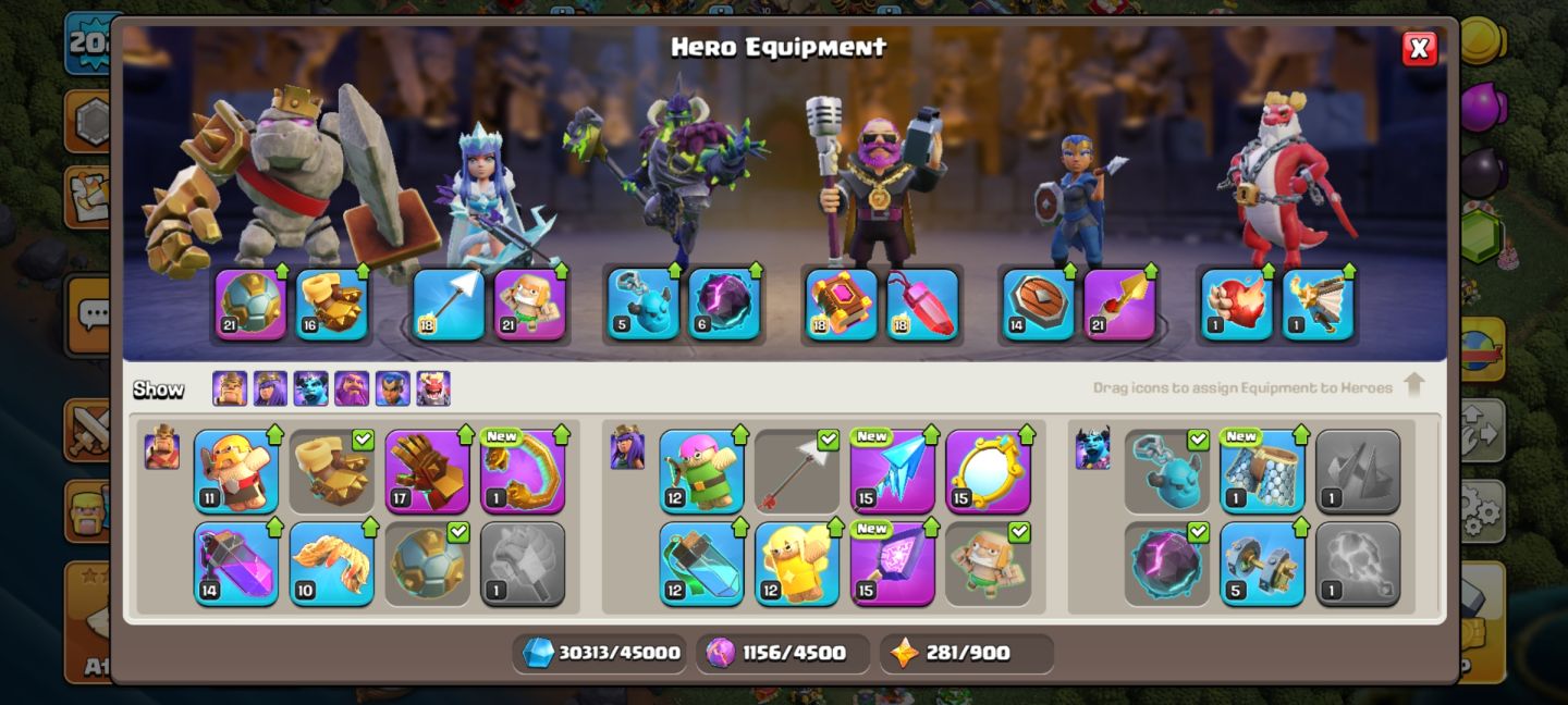 CV 15 FULL HERÓIS CLASH OF CLANS HERÓIS MAXIMIZADOS CV15