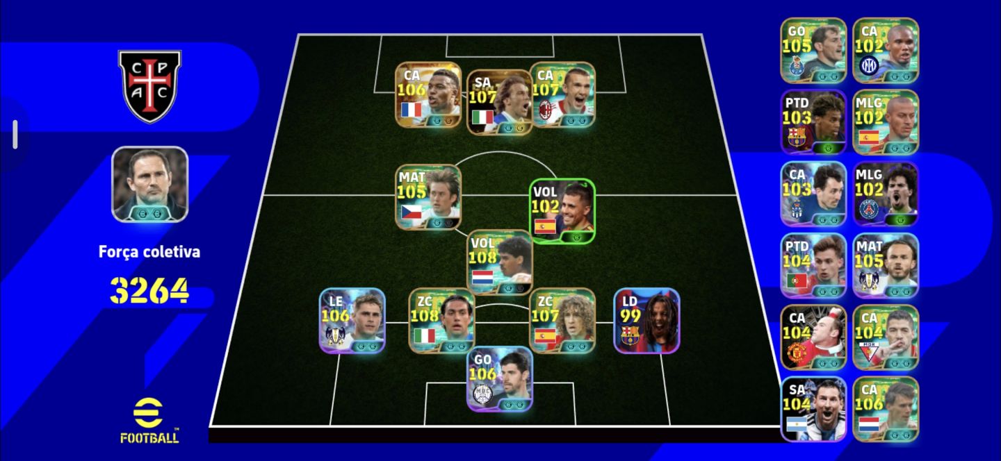 Conta efootball com Del Piero