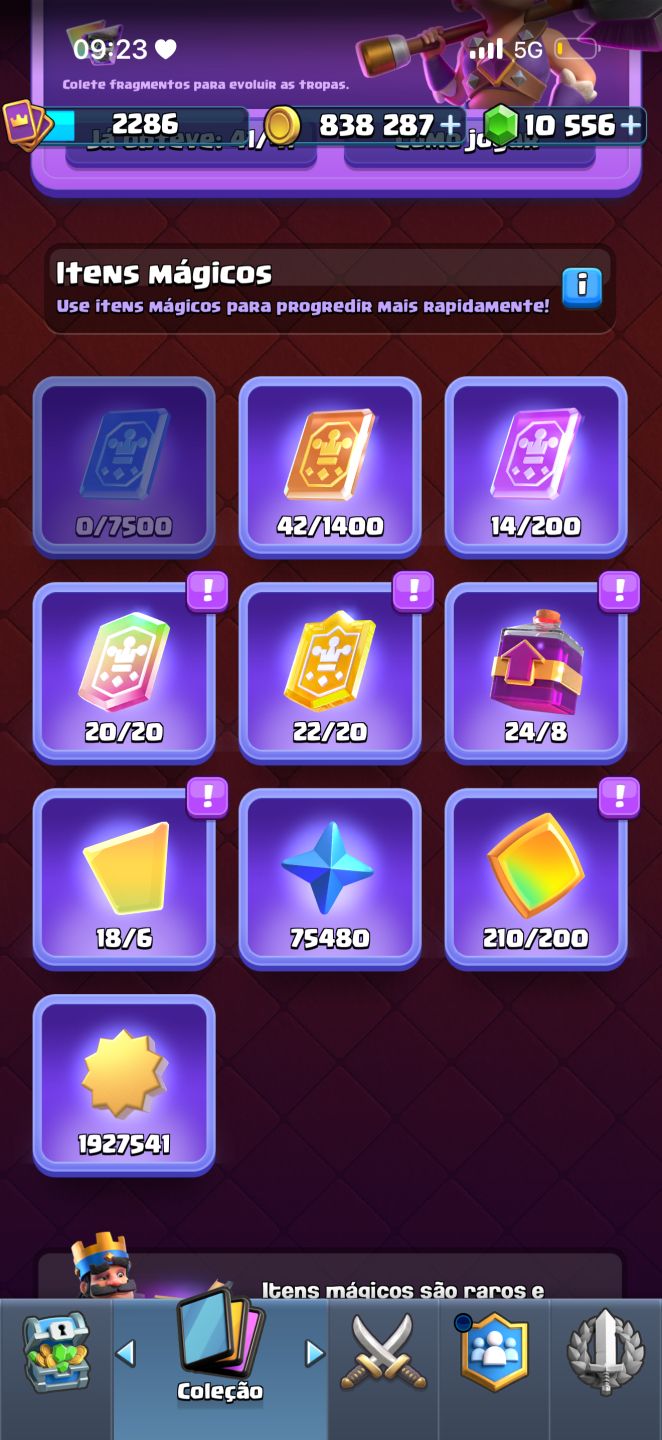 CONTA CLASH ROYALE TODAS AS CARTAS LVL 16 E EMOTES ULTRA RAROS!!!