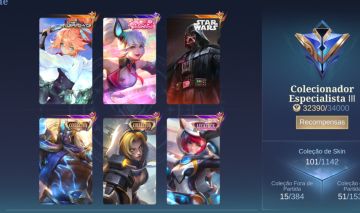 Conta mlbb com fanny aspirante, collector do aldous e natalia e argus star wars