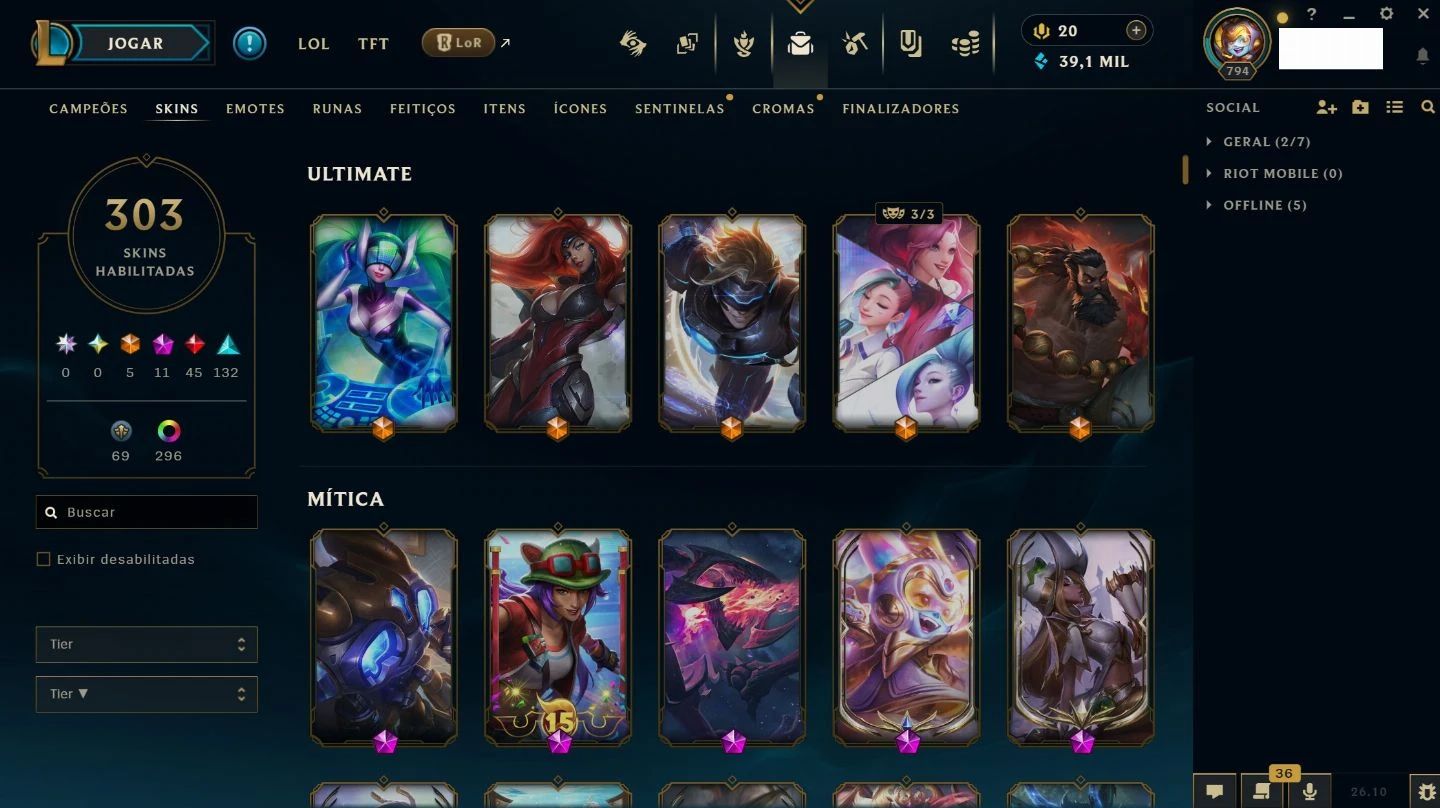 Acc de Lol - Lvl 794 - Conta de 2011! Muitas Coisas Antigas!