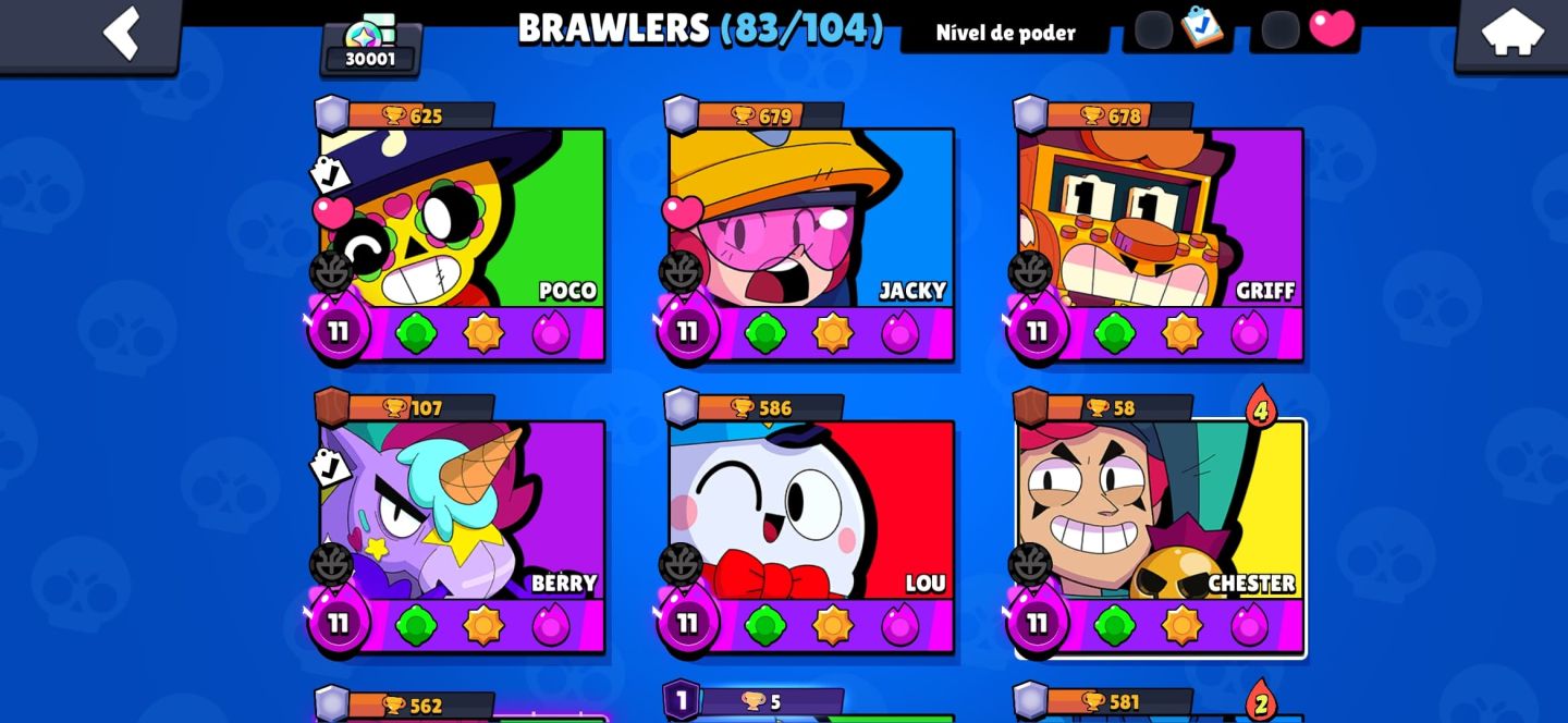 SUPERCELL ID: BRAWL STARS 30K (20 HIPER) + CLASH ROYALE 11.5K FULL CARTAS