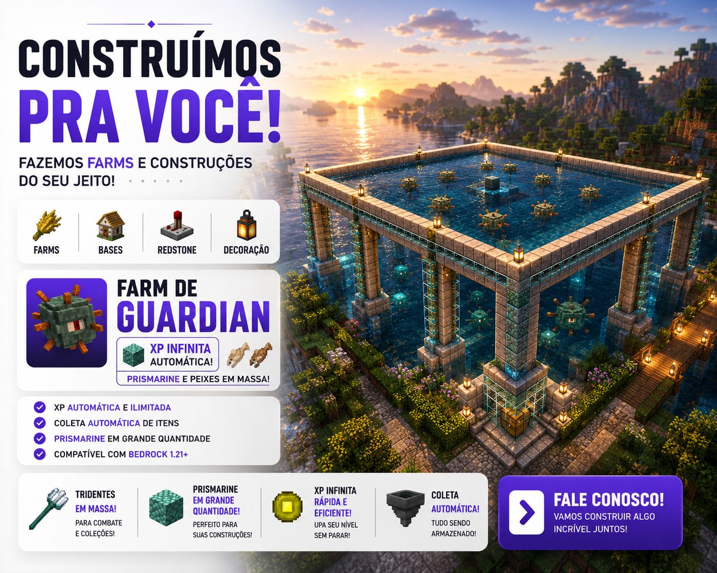 Construímos para você ! Minecraft Bedrock