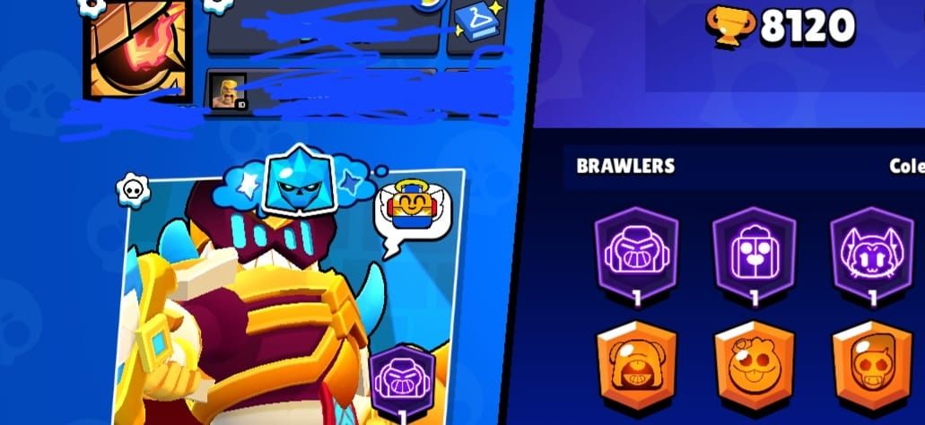 Conta 2018 brawl star com shelly stelar e mais outros brawlers