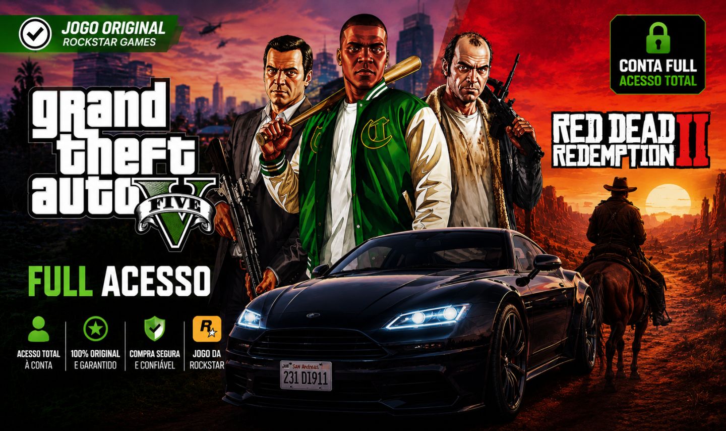 Contas GTA V e RDR2 Full acesso (Rockstar)