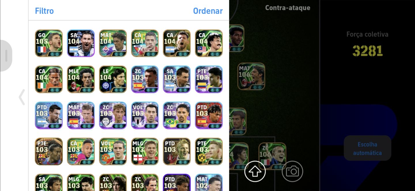 Conta efootball 3280+ de força (leia a descrição)