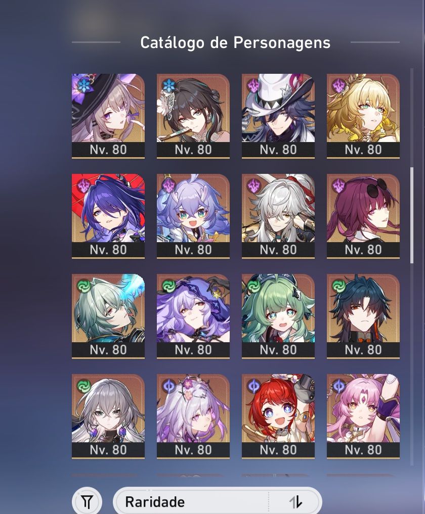 CONTA HONKAI STAR RAIL SUNDAY E5S1 CYRENE E1S1 COM SKIN(ARCO) CHAPEU DA MEM 42T5