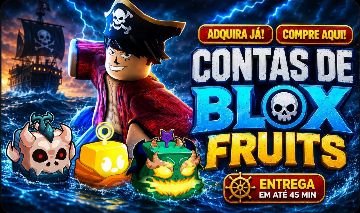 CONTAS BLOX FRUITS - LEVEL MAX COM FRUTAS / RAÇAS V4 / GODHUMAN / SANGUINE ART