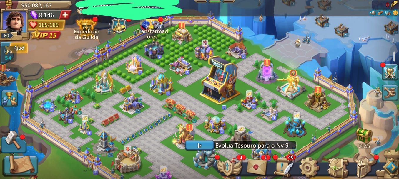 Conta Lords Mobile 1Bi de poder bem evoluída.