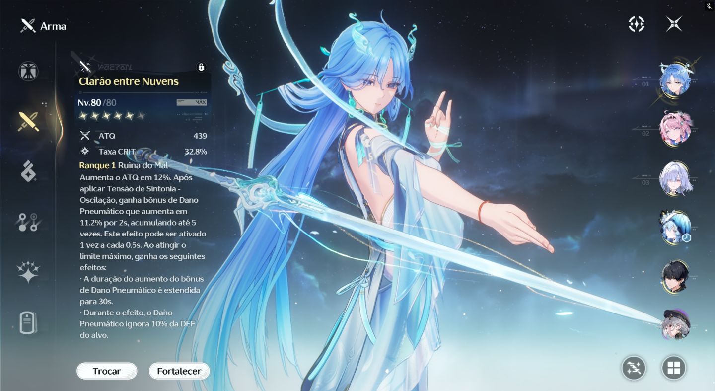 CONTA WUTHERING WAVES QINGXIAO S2R1 - DENIA S0R1 - MORNYE S1R1 - JUNGRAN S0R1