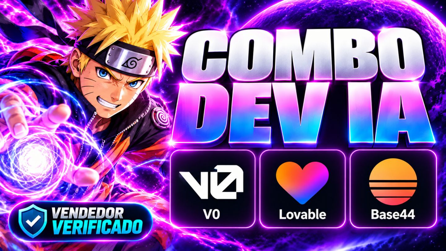 [MENOR PREÇO] Combo DEV IA | V0 + Lovable + Base44 | Entrega Rápida