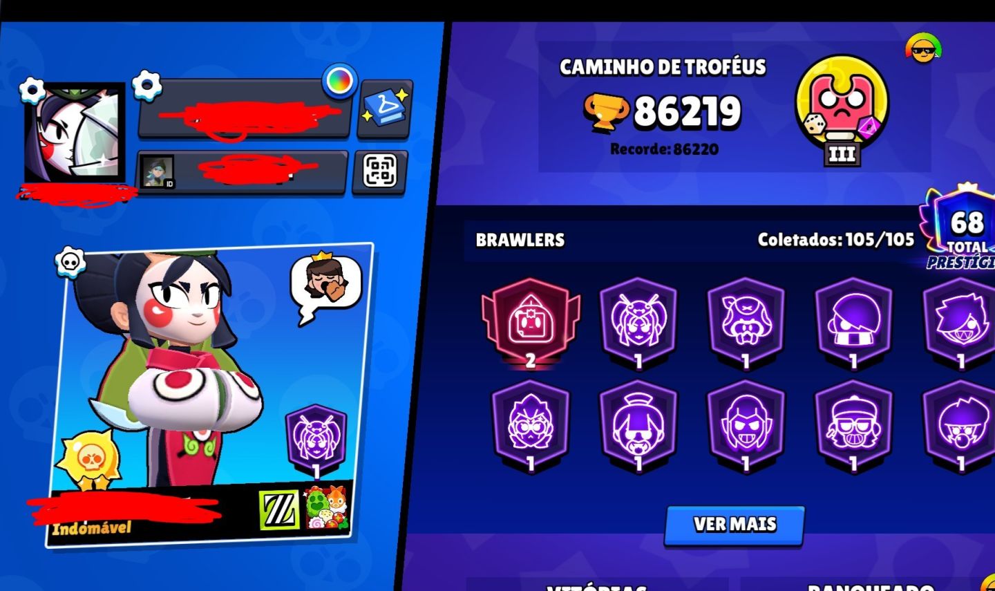 Conta de brawl stars com skins raras e muito conteúdo! (promo)