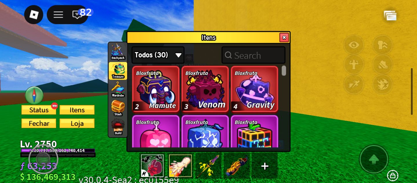 CONTA BLOX FRUIT MUITO UPADA, DIVERSAS FRUTAS PERMANENTES,RAÇAS V4 MUITO MAIS