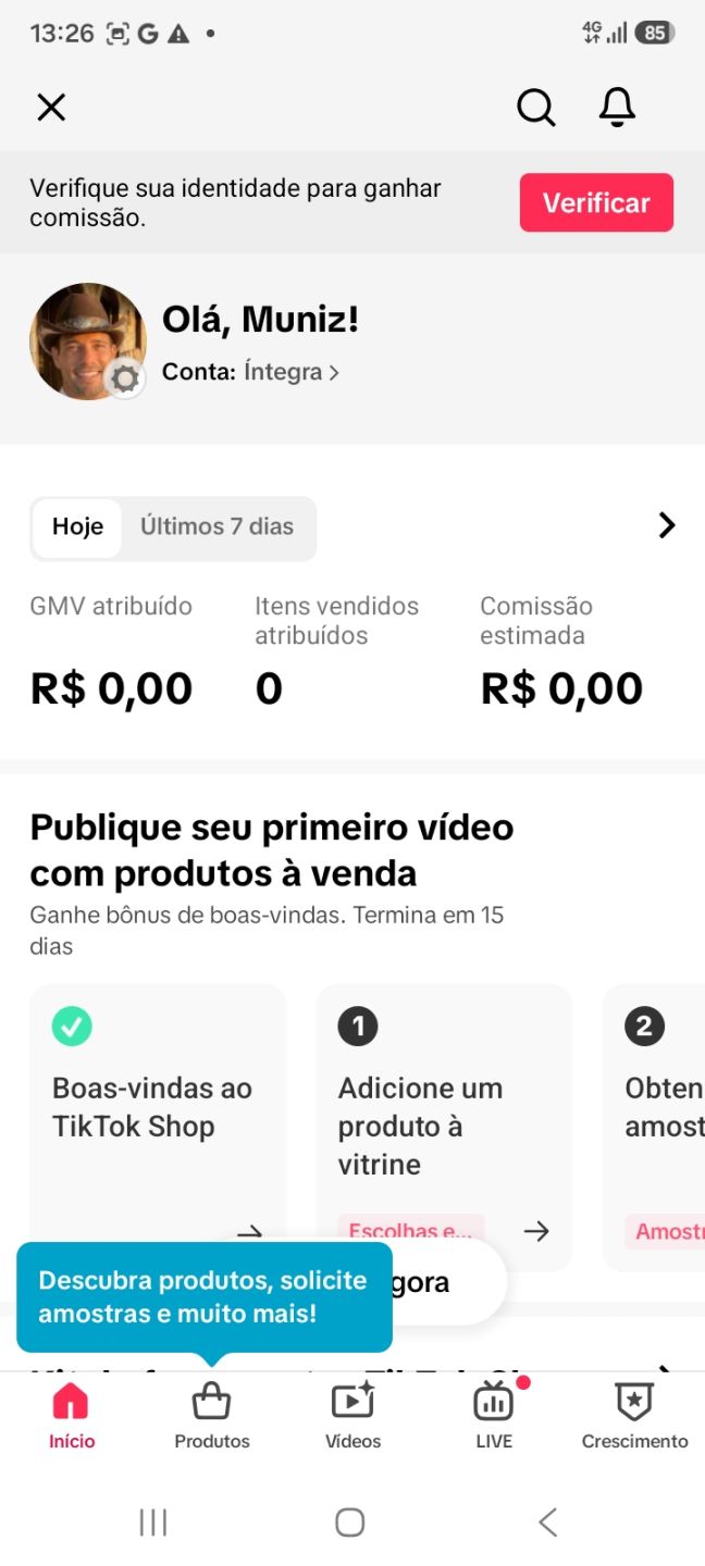 CONTA TIK TOK BR 11.OOO SEGUIDORES COM (VITRINE ON + PROGRAMAS DE RECOMPESAS $ )