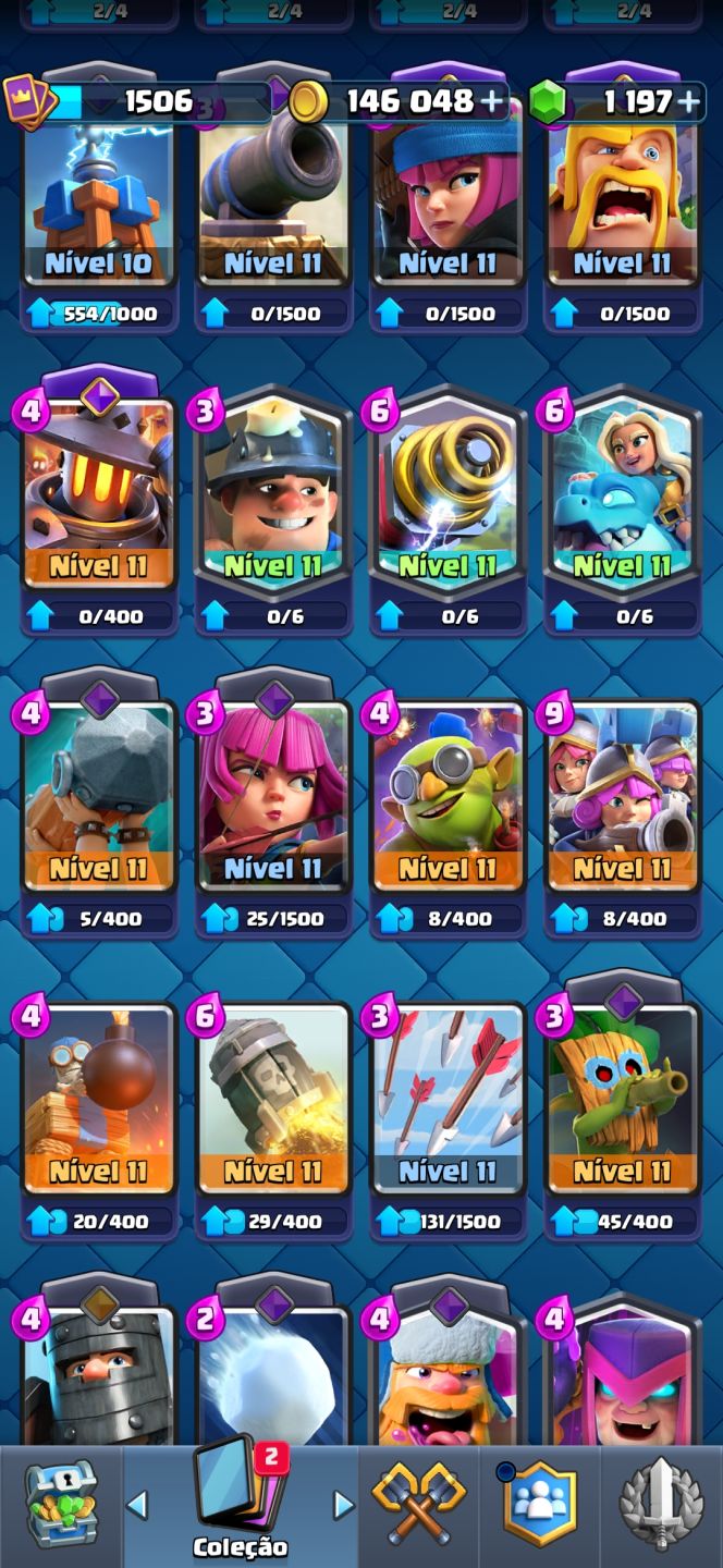 CONTA CLASH ROYALE 9.5K TROFÉUS + 1.197 GEMAS
